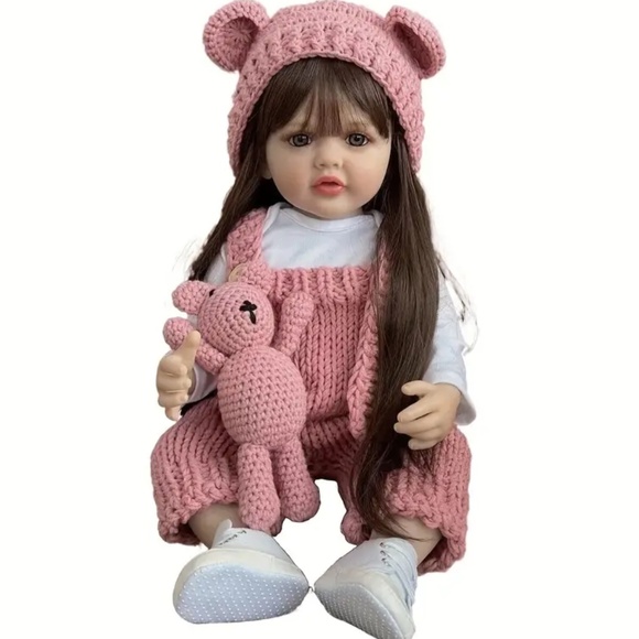 NEW! Gorgeous Large Realistic Life Like Brunette 22” inch Doll!